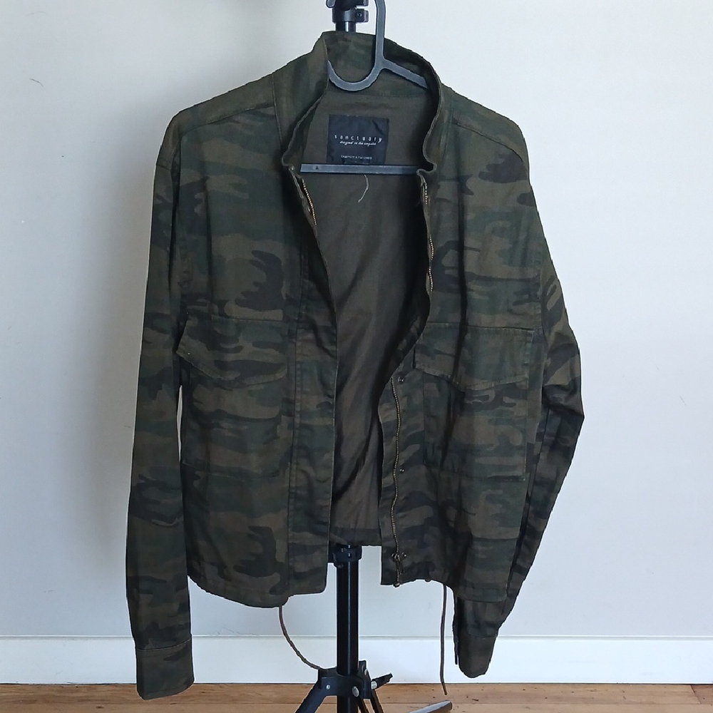Sanctuary Olive Camouflage Field Jacket